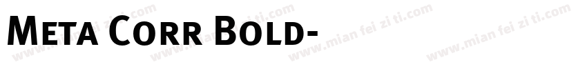 Meta Corr Bold字体转换
